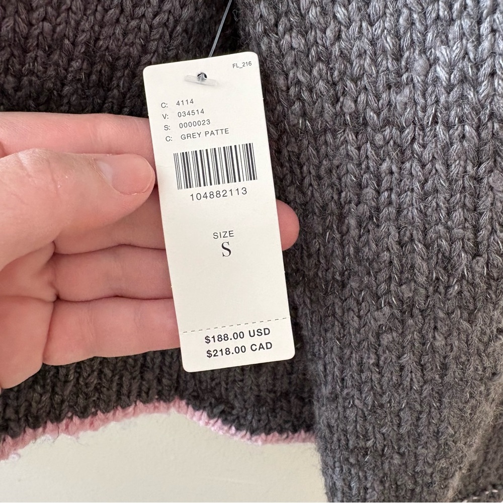 New Anthropologie Pilcro Jesse French bulldog icon cardigan sweater - Picture 7 of 8